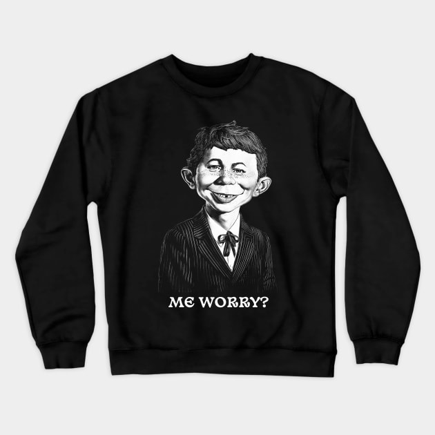 Me Worry? Alfred E. Neuman Crewneck Sweatshirt by tykler